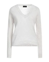 Roberto Collina Woman Sweater Light Grey Size L Mohair Wool, Wool, Nylon, Elastane