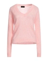 Roberto Collina Woman Sweater Pink Size L Mohair Wool, Wool, Nylon, Elastane