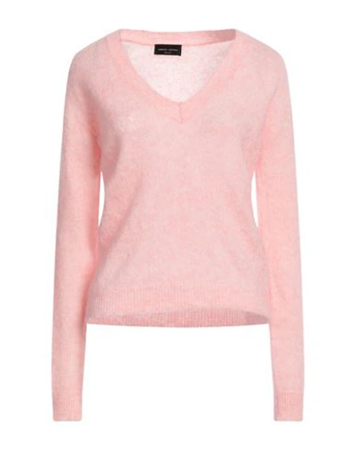 Roberto Collina Woman Sweater Pink Size S Mohair Wool, Wool, Nylon, Elastane