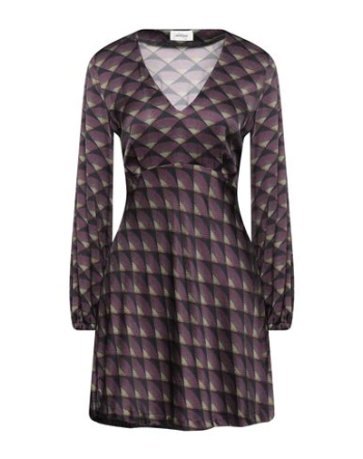 Ottod'ame Woman Mini Dress Plum Size 6 Viscose In Purple