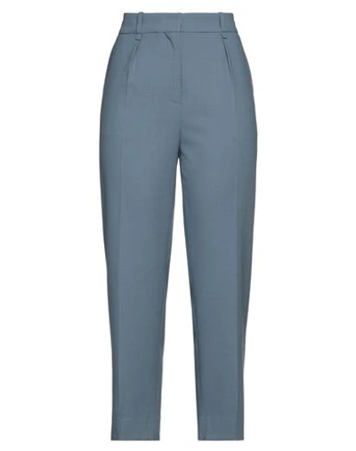 Maje Woman Pants Pastel Blue Size 10 Polyester, Wool, Elastane