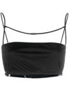 Dsquared2 Icon-plaque Spaghetti-strap Top In Black