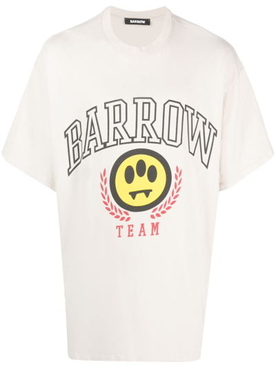 Barrow Logo-print Cotton T-shirt In Neutrals