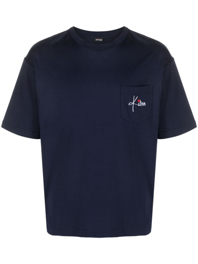 Kiton Cotton T-shirt In Blue