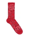 Alanui Bandana Print Cotton Blend Socks In Red
