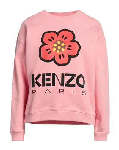 Kenzo Woman Sweatshirt Pink Size L Cotton, Elastane