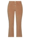Liu •jo Woman Pants Camel Size 32 Cotton, Elastane In Beige
