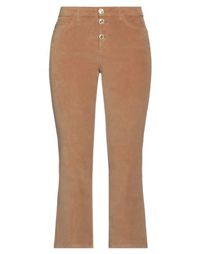 Liu •jo Woman Pants Camel Size 32 Cotton, Elastane In Beige