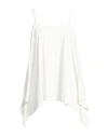 ALESSIO BARDELLE ALESSIO BARDELLE WOMAN TOP OFF WHITE SIZE M VISCOSE, NYLON