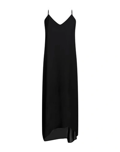 Isabel Benenato Woman Midi Dress Black Size 6 Silk