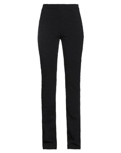 Msgm Woman Pants Black Size 6 Cotton, Polyamide