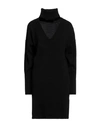 Federica Tosi Woman Mini Dress Black Size 8 Wool, Cashmere