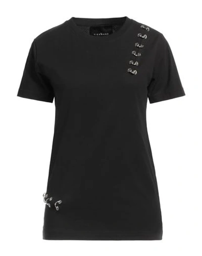 John Richmond Woman T-shirt Black Size M Cotton