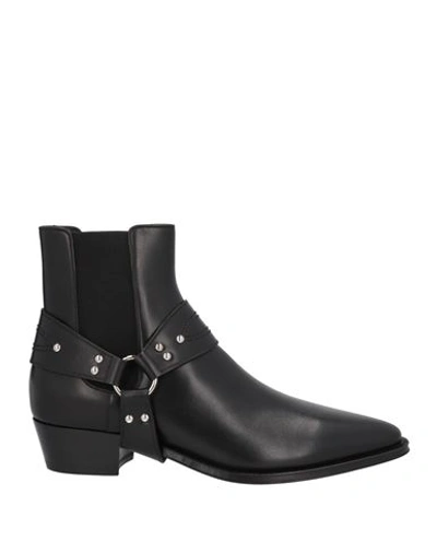 CELINE VERNEUIL ANKLE BOOT WITH TRIOMPHE IN CALFSKIN - BLACK