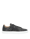 Tod's Man Sneakers Black Size 8.5 Soft Leather In Black