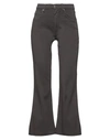 People (+)  Woman Denim Pants Dark Brown Size 30 Cotton, Elastomultiester, Elastane