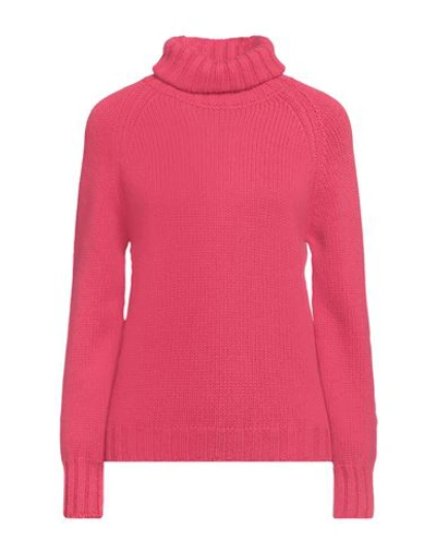 Aragona Woman Turtleneck Fuchsia Size 8 Cashmere In Pink