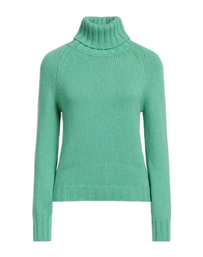 Aragona Woman Turtleneck Green Size 8 Cashmere In Green