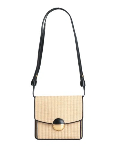 Proenza Schouler Woman Shoulder Bag Sand Size - Natural Raffia, Soft Leather In Beige