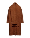 Erika Cavallini Woman Coat Camel Size M/l Virgin Wool, Polyamide In Beige