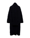 Erika Cavallini Woman Coat Midnight Blue Size M/l Virgin Wool, Polyamide