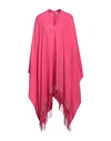 Gil Santucci Woman Cape Fuchsia Size Onesize Viscose, Wool In Pink