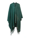Gil Santucci Woman Cape Dark Green Size Onesize Viscose, Wool