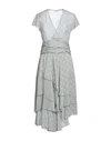 Lardini Woman Midi Dress Light Grey Size 4 Viscose In Grey