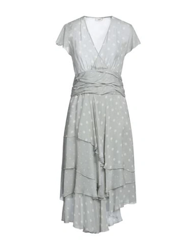 Lardini Woman Midi Dress Light Grey Size 4 Viscose