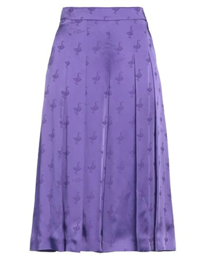 Boutique Moschino Woman Pants Purple Size 2 Acetate, Silk
