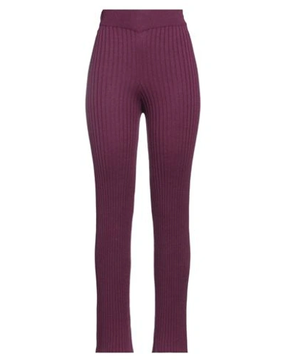 Compañía Fantástica Compañia Fantastica Woman Pants Mauve Size S Viscose, Cotton In Purple