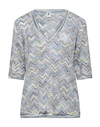 M Missoni Woman Sweater Turquoise Size S Mohair Wool, Viscose, Wool, Polyamide In Blue