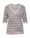 M Missoni Woman Sweater Pink Size Xl Mohair Wool, Viscose, Wool, Polyamide