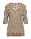 M MISSONI M MISSONI WOMAN SWEATER CAMEL SIZE L MOHAIR WOOL, VISCOSE, WOOL, POLYAMIDE