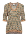M Missoni Crochet-knit Sweater In Mandarin