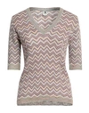 M Missoni Woman Sweater Beige Size S Mohair Wool, Viscose, Wool, Polyamide