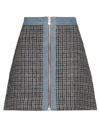 Sandro Woman Mini Skirt Blue Size 4 Wool, Polyester, Synthetic Fibers, Silk, Cotton In Blue