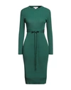Kontatto Woman Midi Dress Dark Green Size Onesize Viscose, Acrylic, Elastane In Green