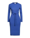 Kontatto Woman Midi Dress Bright Blue Size Onesize Viscose, Acrylic, Elastane