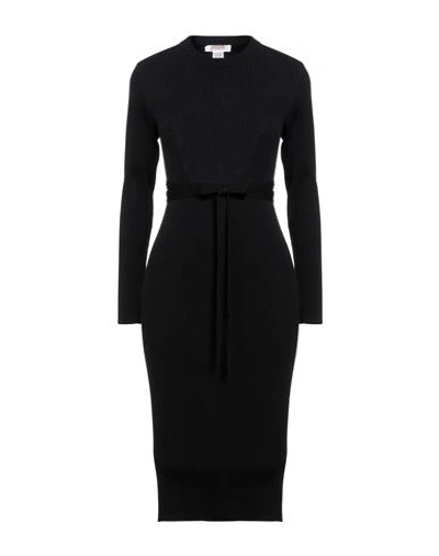 Kontatto Woman Midi Dress Black Size Onesize Viscose, Acrylic, Elastane