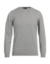 Drumohr Man Sweater Light Grey Size 42 Cotton, Cashmere