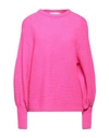 Nude Woman Sweater Fuchsia Size 4 Virgin Wool, Cashmere In Pink