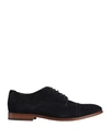 Jimmy Choo Woman Lace-up Shoes Midnight Blue Size 10.5 Soft Leather In Blue