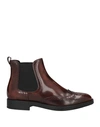 Tod's Ankle Boots In Leather In Brown