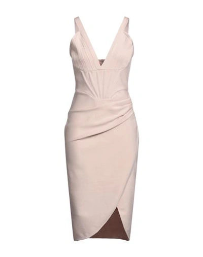 Vanessa Scott Woman Mini Dress Blush Size L Polyester, Polyamide In Pink