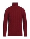 Cashmere Company Man Turtleneck Brick Red Size 44 Wool, Cashmere