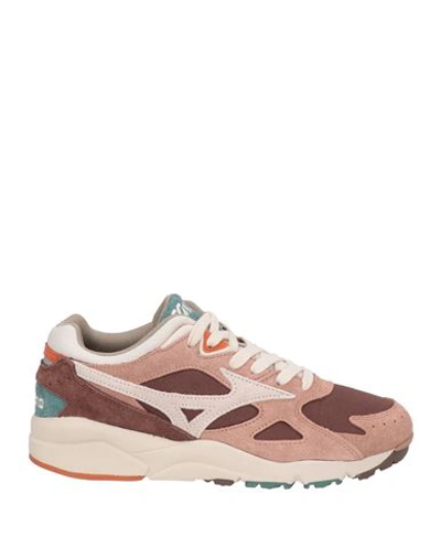 Mizuno Man Sneakers Antique Rose Size 5 Leather, Textile Fibers In Pink
