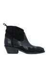 Peter Flowers Woman Ankle Boots Black Size 8 Soft Leather In Black
