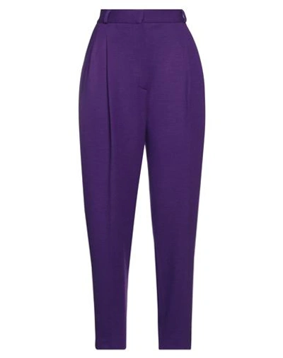 Harris Wharf London Woman Pants Purple Size 4 Virgin Wool
