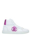 Roberto Cavalli Woman Sneakers White Size 6 Soft Leather In White